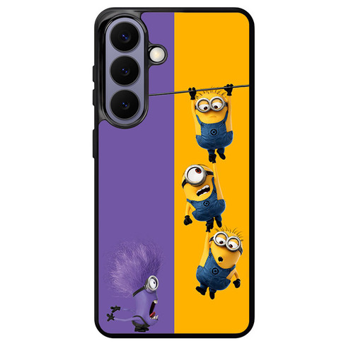 Minions and one purple evil minion. Samsung Galaxy S26+ Case