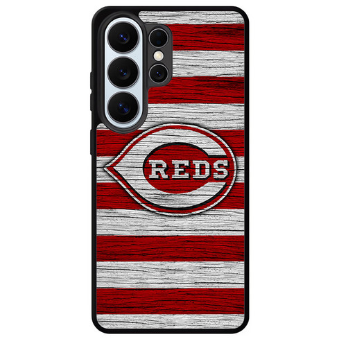 Cincinnati Reds Wooden Pattern Samsung Galaxy S26 Ultra Case