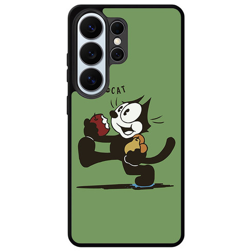 Felix The Cat Eat Apple Samsung Galaxy S26 Ultra Case