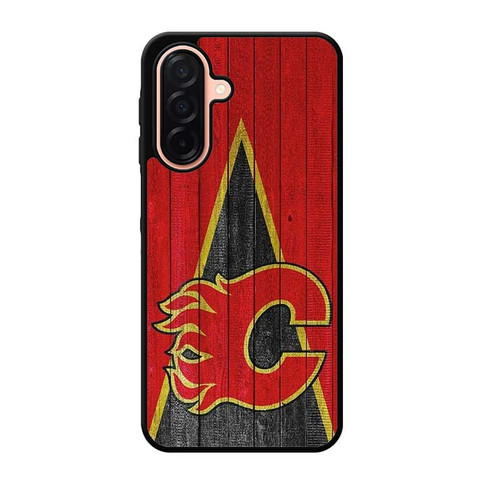 Calgary Flames Wooden Pattern Samsung Galaxy A26 5G Case