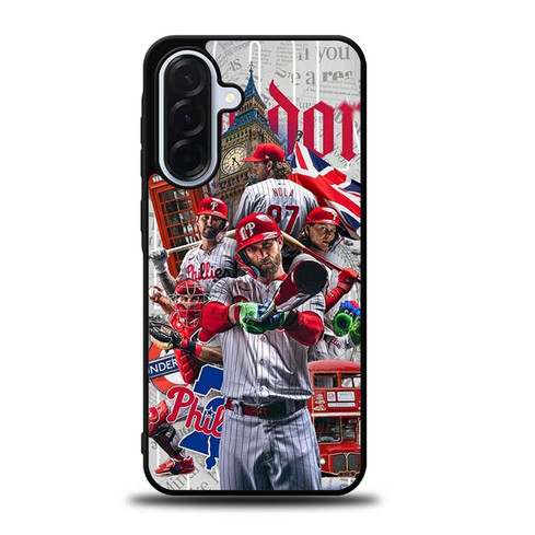 Philadelphia Phillies Bryce Harper Aaron Nola and Kyle Schwarber Samsung Galaxy A36 5G Case