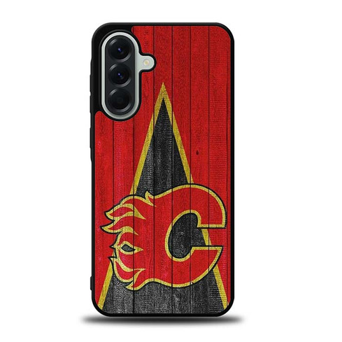 Calgary Flames Wooden Pattern Samsung Galaxy A56 5G Case