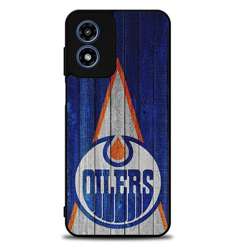 Edmonton Oilers Wooden Pattern Motorola Moto G Play 2024 Case