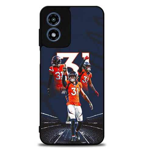 Justin Simmons Denver Broncos 04 Motorola Moto G Play 2024 Case