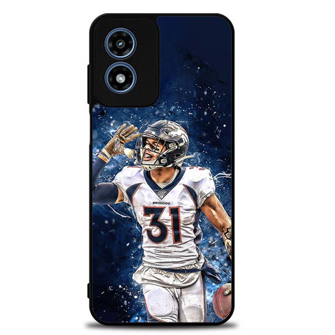 Justin Simmons Denver Broncos 05 Motorola Moto G Play 2024 Case