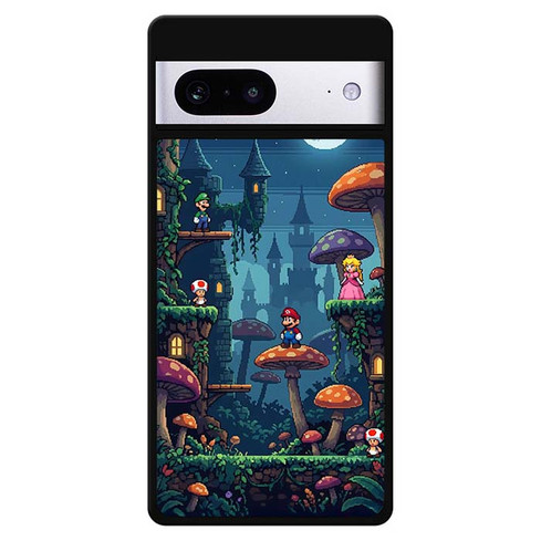 Mario Mushroom Night Castle Motorola Google Pixel 7 Case