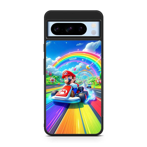 Mario Kart Raibow Trail Google Pixel 8 Case