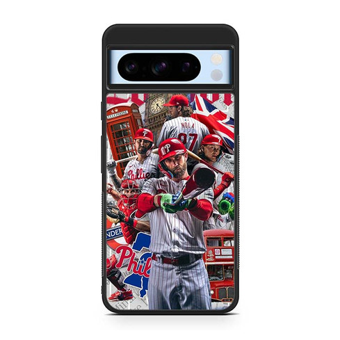Philadelphia Phillies Bryce Harper Aaron Nola and Kyle Schwarber Google Pixel 8 Case