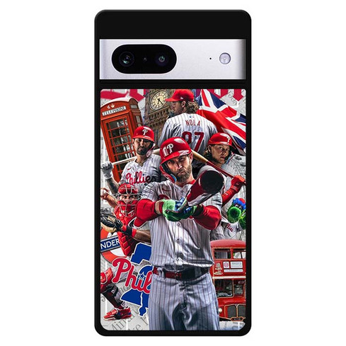 Philadelphia Phillies Bryce Harper Aaron Nola and Kyle Schwarber Google Pixel 7 Case