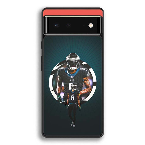 DeVonta Smith Philadelphia Eagles 02 Google Pixel 6 Case
