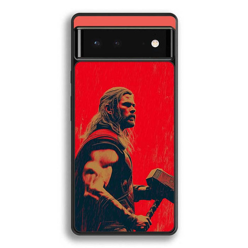 Thor Thunder in the Red Google Pixel 6 Case