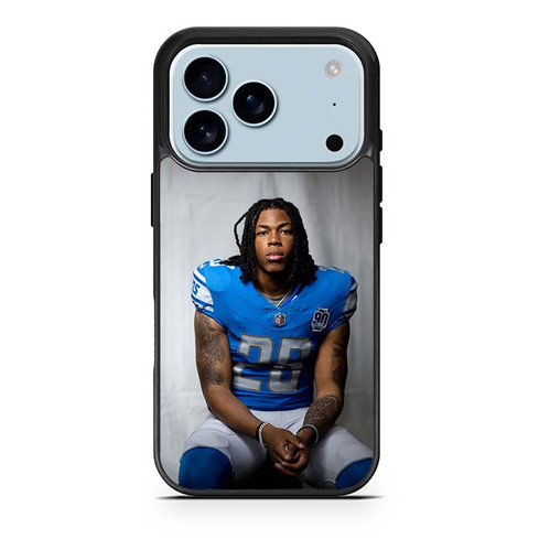 Jahmyr Gibbs Detroit Lions 01 iPhone 17 Pro Case