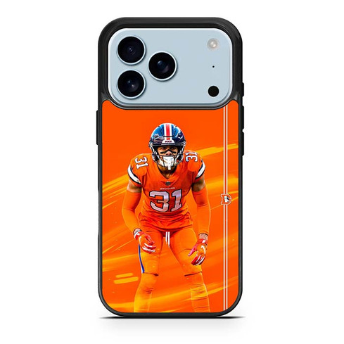 Justin Simmons Denver Broncos 01 iPhone 17 Pro Case