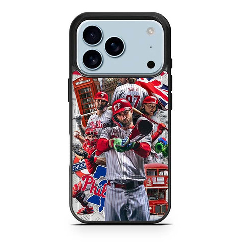 Philadelphia Phillies Bryce Harper Aaron Nola and Kyle Schwarber iPhone 17 Pro Case