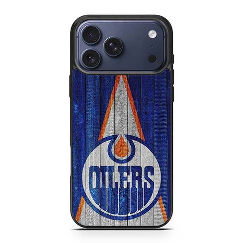 Edmonton Oilers Wooden Pattern iPhone 17 Pro Max Case