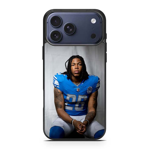 Jahmyr Gibbs Detroit Lions 01 iPhone 17 Pro Max Case