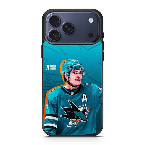 Macklin Celebrini San Jose Sharks iPhone 17 Pro Max Case