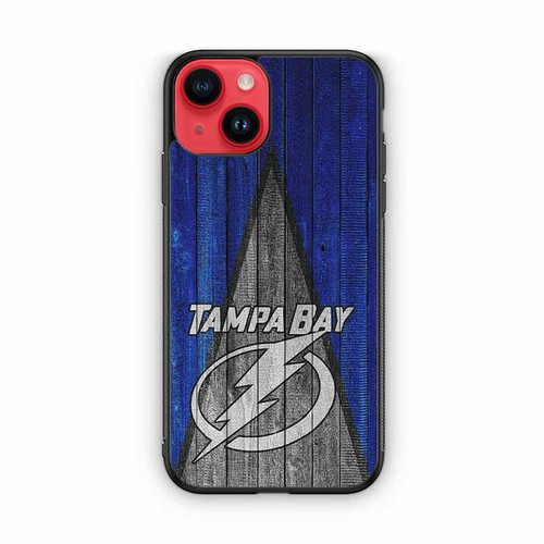 Tampa Bay Lightning Wooden Pattern iPhone 14 Case