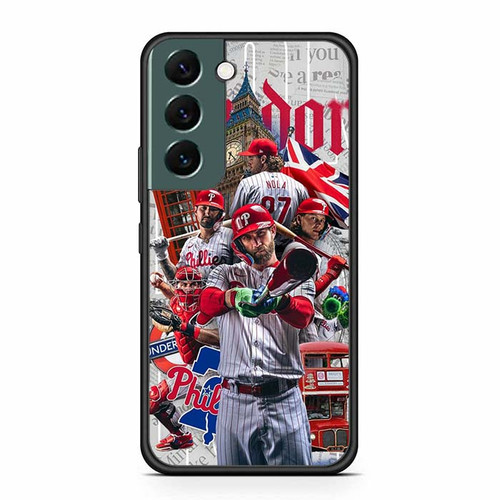 Philadelphia Phillies Bryce Harper Aaron Nola and Kyle Schwarber Samsung Galaxy S22 Case