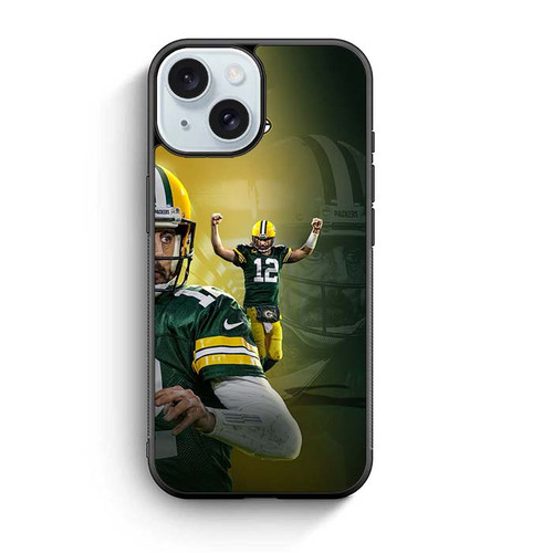 Aaron Rodgers Green Bay Packers 02 iPhone 15 Case