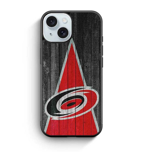 Carolina Hurricanes Wood Pattern iPhone 15 Case