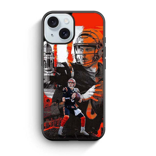 Cincinnati Bengals Quarterback Joe Burrow iPhone 15 Case