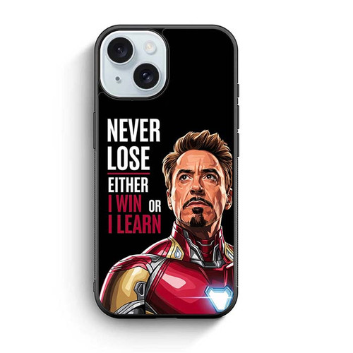 Iron Man Tony Stark Quotes iPhone 15 Case