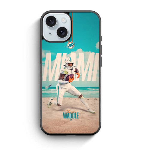 Jaylen Waddle Miami Dolphins 01 iPhone 15 Case