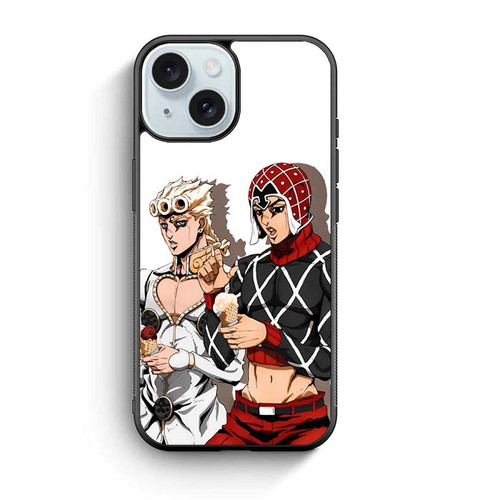 JoJos Bizarre Adventure Mista and Giorno iPhone 15 Case
