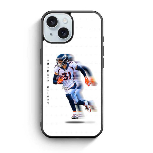 Justin Simmons Denver Broncos 02 iPhone 15 Case