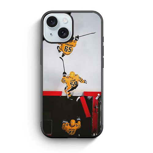Malkin Letang and Karlsson Pittsburgh Penguins iPhone 15 Case