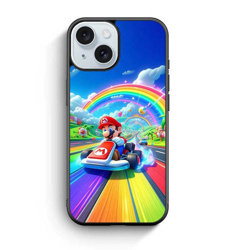 Mario Kart Raibow Trail iPhone 15 Case