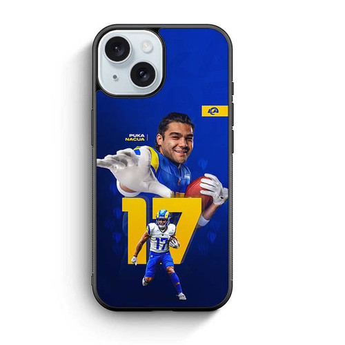 Puka Nacua Los Angeles Rams 01 iPhone 15 Case