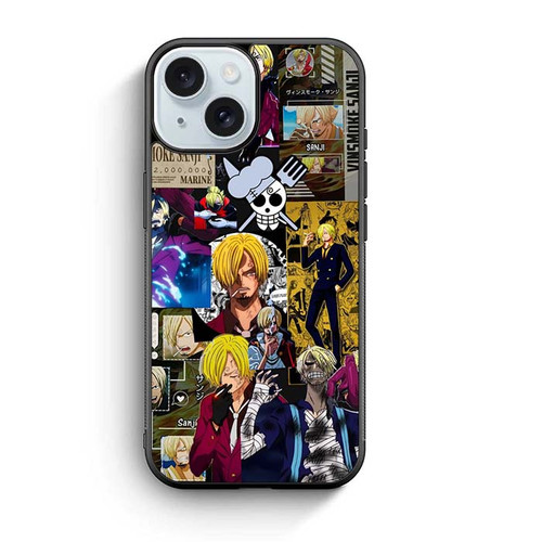 Sanji One Piece Collages iPhone 15 Case