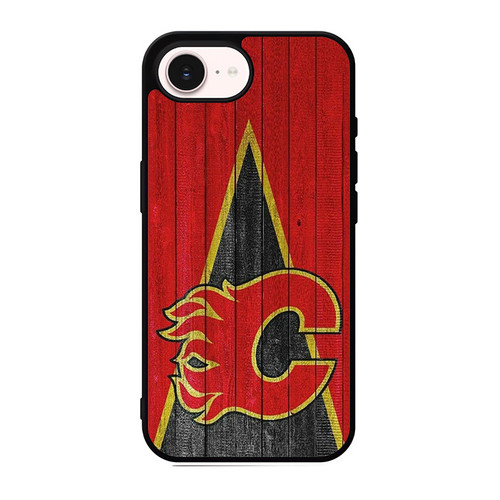 Calgary Flames Wooden Pattern iPhone 17e Case