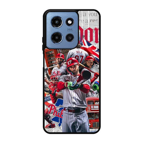 Philadelphia Phillies Bryce Harper Aaron Nola and Kyle Schwarber Motorola Moto G 5G 2025 Case