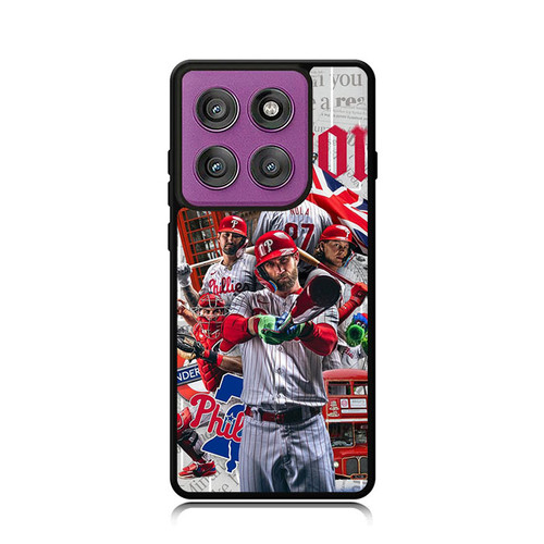 Philadelphia Phillies Bryce Harper Aaron Nola and Kyle Schwarber Motorola Moto G Power 5G 2025 Case