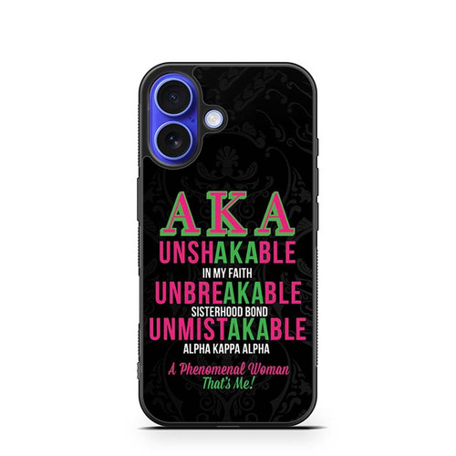 Alpha Kappa Alpha AKA Unbreakable iPhone 16 Case