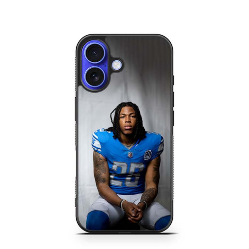 Jahmyr Gibbs Detroit Lions 01 iPhone 16 Case
