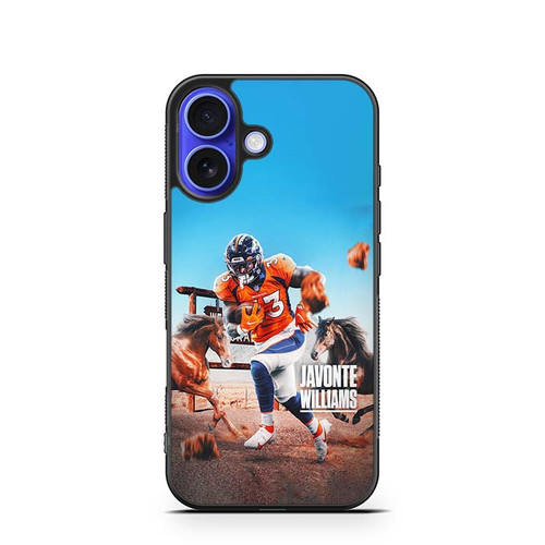 Javonte Williams Denver Broncos 01 iPhone 16 Case