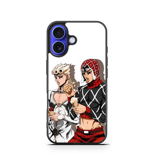 JoJos Bizarre Adventure Mista and Giorno iPhone 16 Case