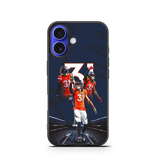 Justin Simmons Denver Broncos 04 iPhone 16 Case