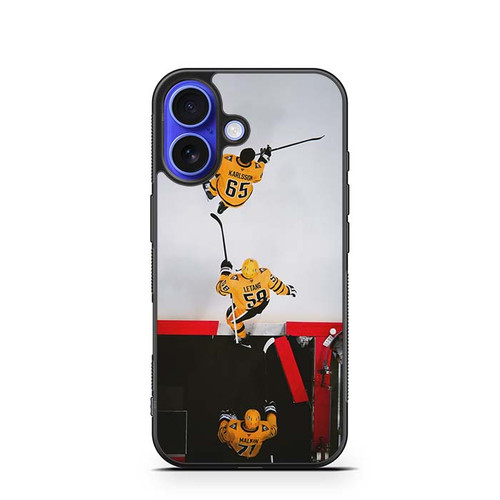 Malkin Letang and Karlsson Pittsburgh Penguins iPhone 16 Case