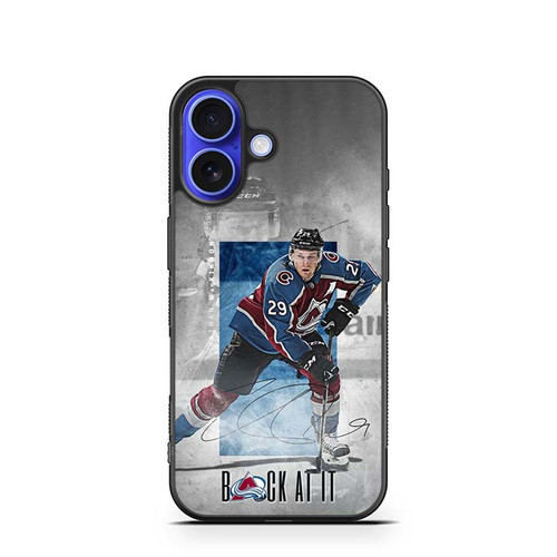 Nathan MacKinnon Colorado Avalanche iPhone 16 Case