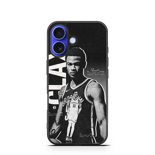 Nic Claxton Brooklyn Nets 02 iPhone 16 Case