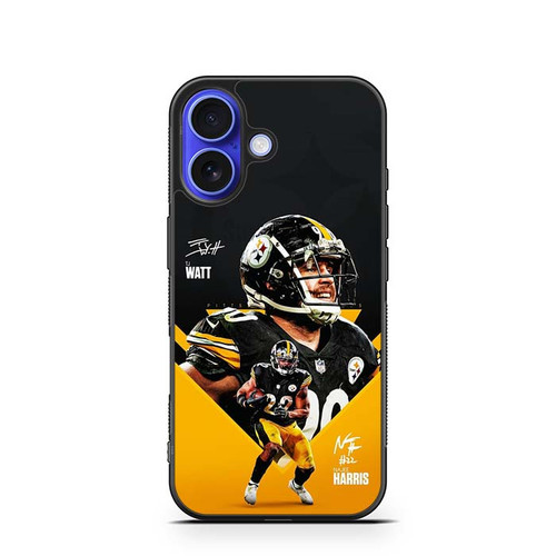 Pittsburgh Steelers Najee Harris and TJ Watt iPhone 16 Case