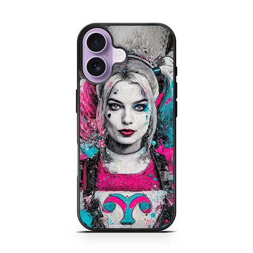 Harley Quinn Neon Mayhem Art iPhone 17 Case