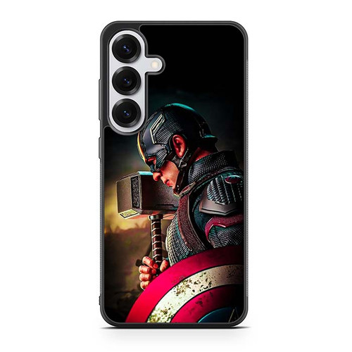 Captain America Wielding Mjolnir Samsung Galaxy S25 Case