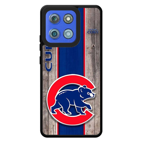 Chicago Cub Cubbie Blue and Red Wood Motorola Moto G Stylus 2026 Case