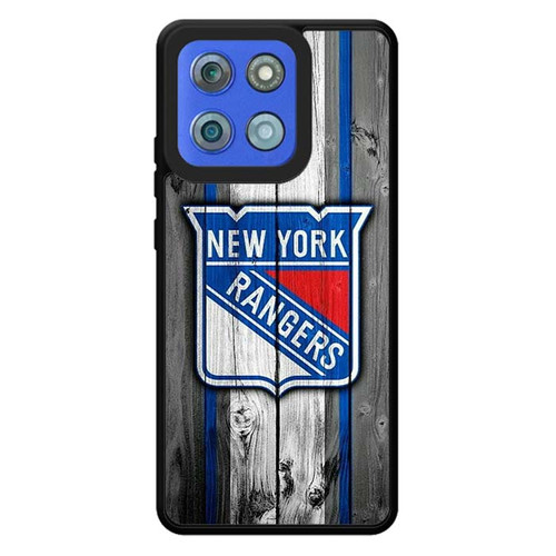 New York Rangers Wooden Pattern Motorola Moto G Stylus 2026 Case